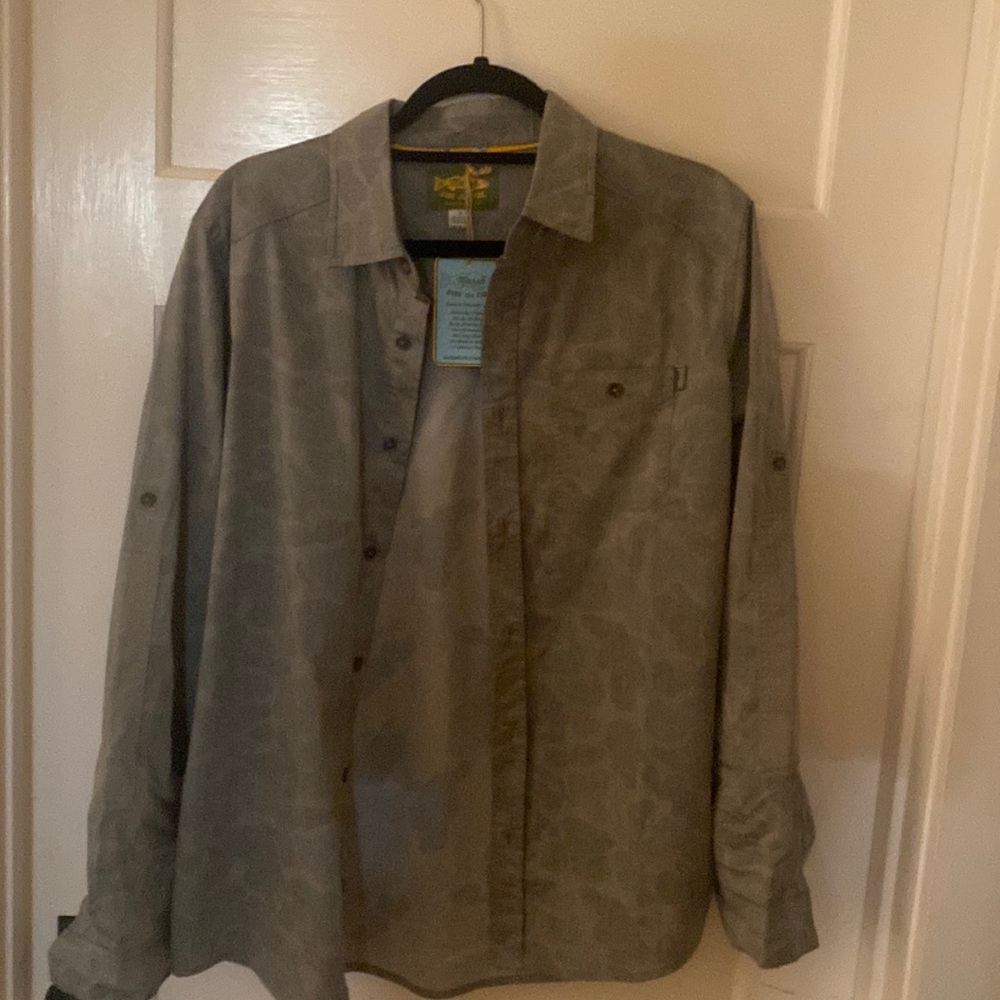 Marsh Tide Hagood camouflage button down shirt